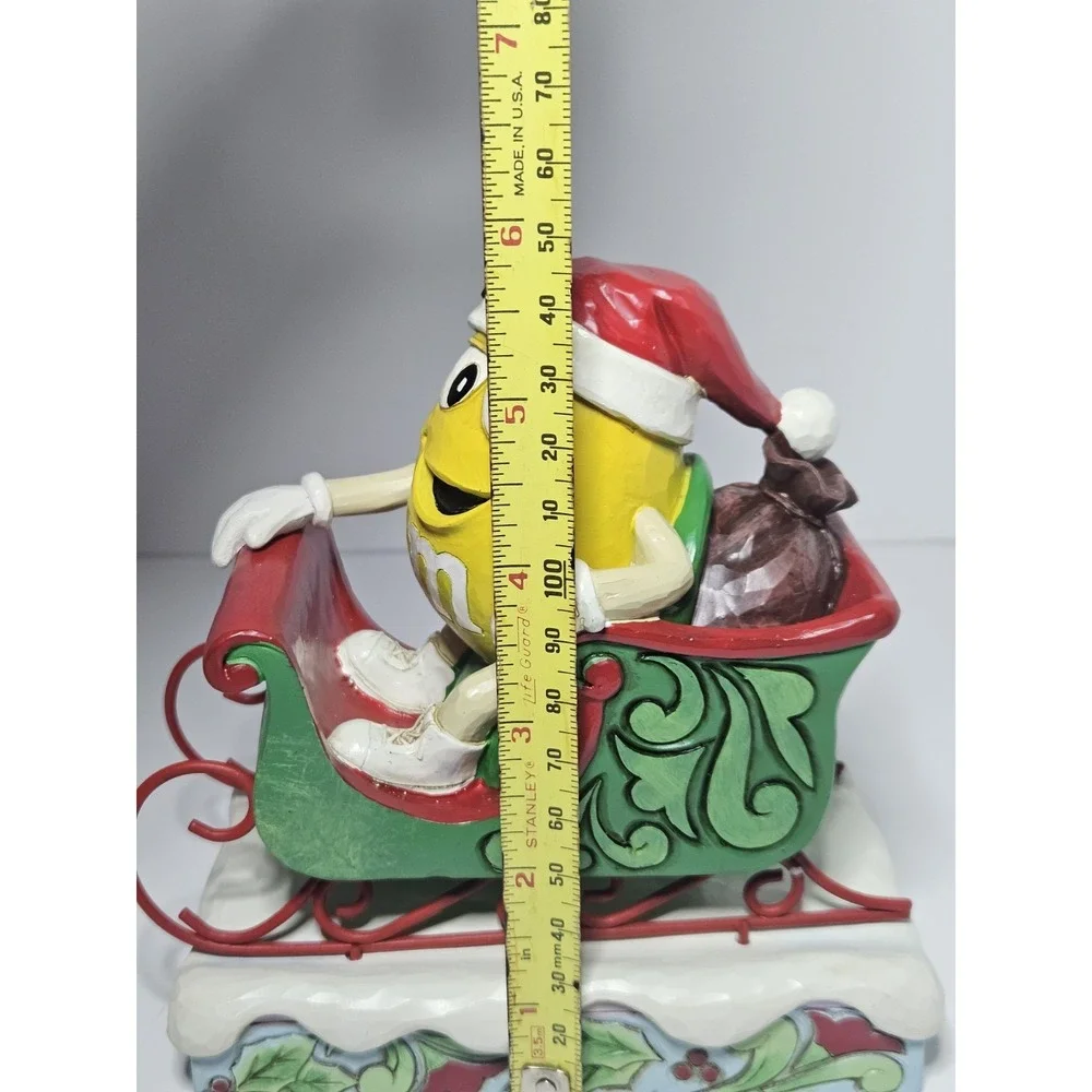Jim Shore M&M'S Yellow Character A Sweet Ride Sleigh Christmas Figurine 6015683